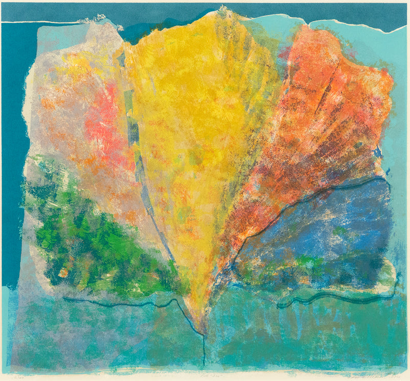 SAM GILLIAM "FOUR 200" LITHOGRAPH, 1976