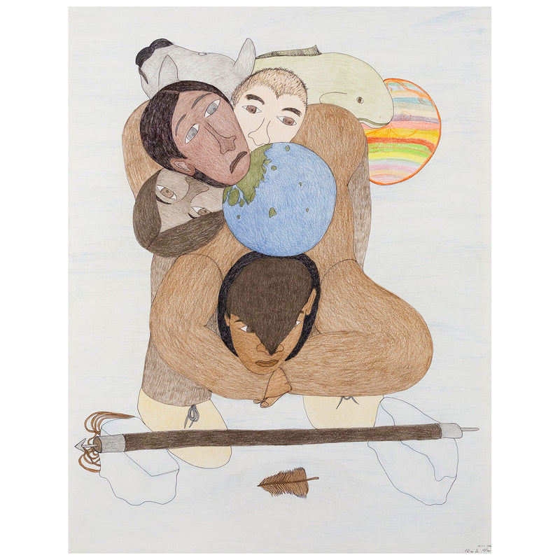 Shuvinai Ashoona untitled colored pencil drawing, 2016. Indigenous art in Toronto.