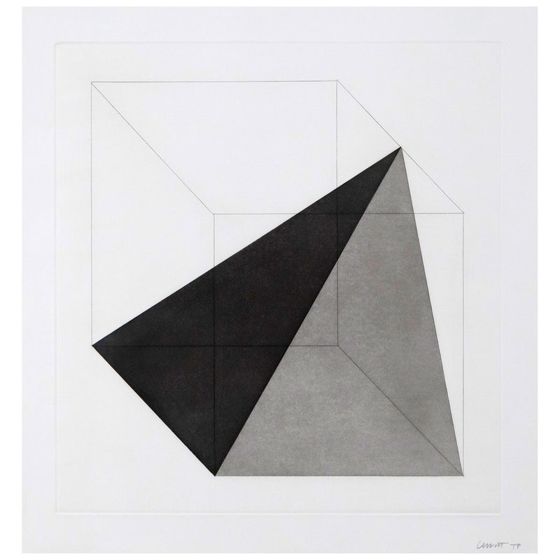 Sol LeWitt "Forms Derived from a Cube" USA, 1982. Etching with aquatint on Somerset Satin White paper. Geometric abstraction. 1980s abstraction. Iconic American artist. Toronto art gallery.