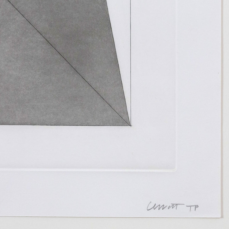 Sol LeWitt "Forms Derived from a Cube" USA, 1982. Etching with aquatint on Somerset Satin White paper. Geometric abstraction. 1980s abstraction. Iconic American artist. Toronto art gallery.