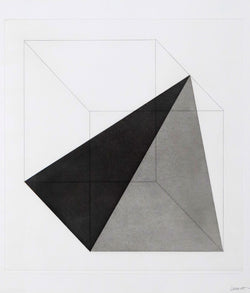 Sol LeWitt "Forms Derived from a Cube"  USA, 1982. Etching with aquatint on Somerset Satin White paper. Geometric abstraction. 1980s abstraction. Iconic American artist. Toronto art gallery.