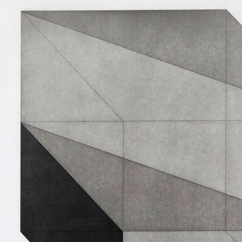 SOL LEWITT "DERIVED FROM A CUBE 5" ETCHING, 1982