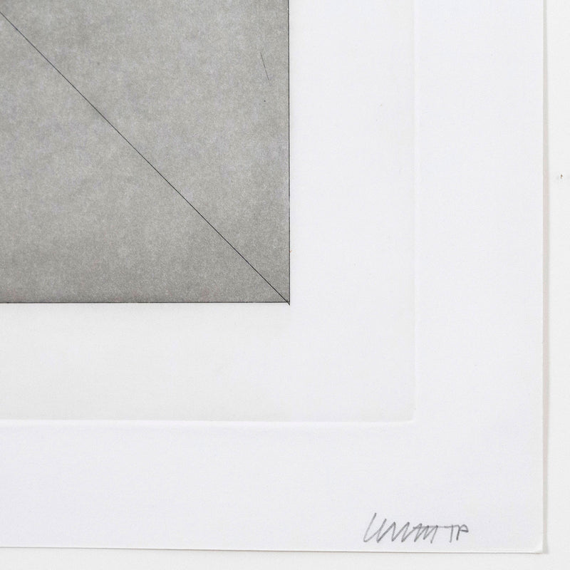 SOL LEWITT "DERIVED FROM A CUBE 5" ETCHING, 1982