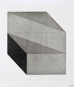 SOL LEWITT "DERIVED FROM A CUBE 5" ETCHING, 1982