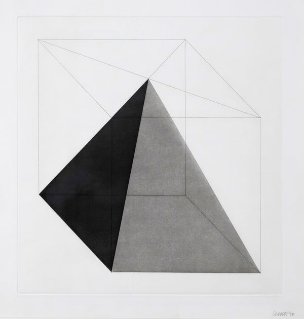 Sol LeWitt "Forms Derived from a Cube" USA, 1982. Etching with aquatint on Somerset Satin White paper. Geometric abstraction. Minimalist art. 1980s abstraction. Iconic American artist. Toronto art gallery.