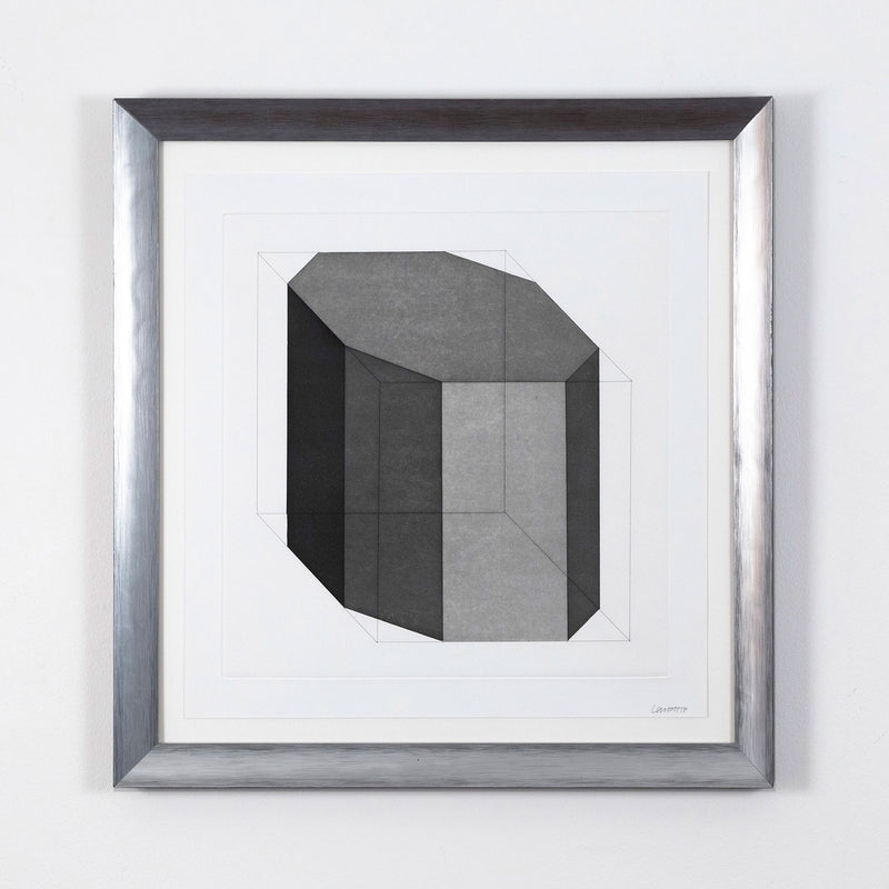 Sol LeWitt "Forms Derived from a Cube" USA, 1982. Etching with aquatint on Somerset Satin White paper. Geometric abstraction. Minimalist art. 1980s abstraction. Iconic American artist. Toronto art gallery.