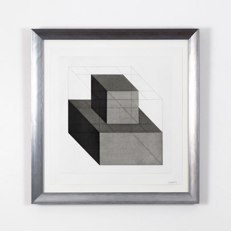 Sol LeWitt "Forms Derived from a Cube" USA, 1982. Etching with aquatint on Somerset Satin White paper. Geometric abstraction. Minimalist art. 1980s abstraction. Iconic American artist. Toronto art gallery.