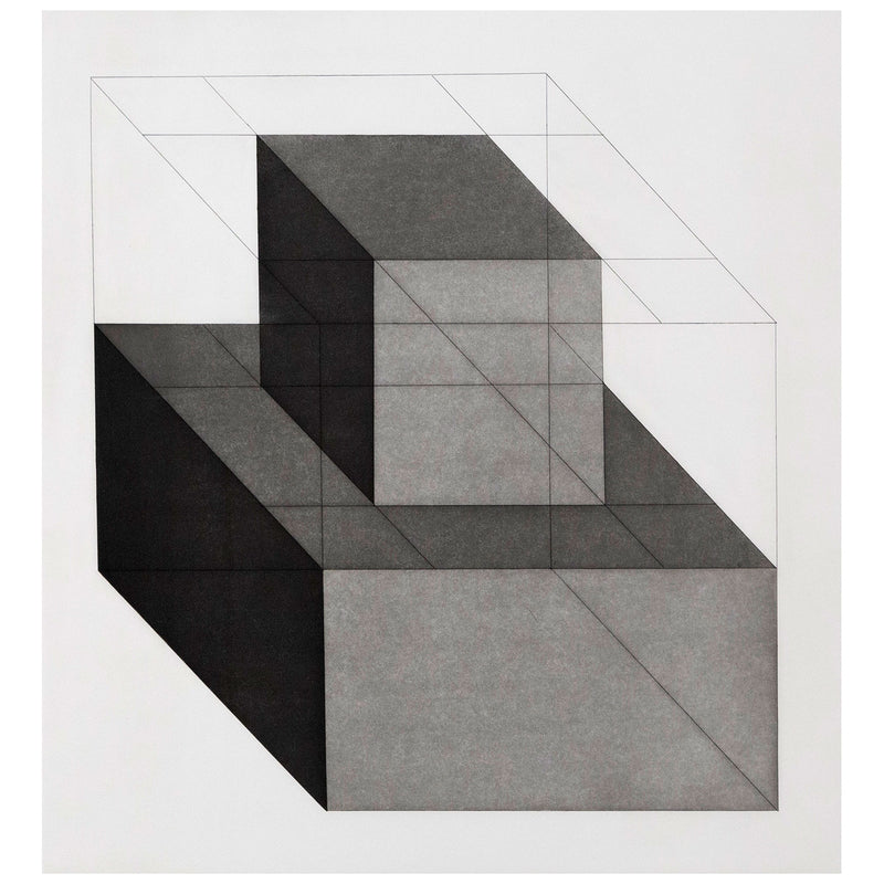 Sol LeWitt "Forms Derived from a Cube" USA, 1982. Etching with aquatint on Somerset Satin White paper. Geometric abstraction. Minimalist art. 1980s abstraction. Iconic American artist. Toronto art gallery.