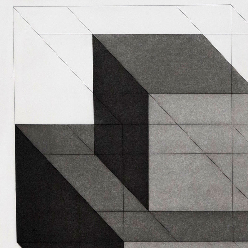 Sol LeWitt "Forms Derived from a Cube" USA, 1982. Etching with aquatint on Somerset Satin White paper. Geometric abstraction. Minimalist art. 1980s abstraction. Iconic American artist. Toronto art gallery.