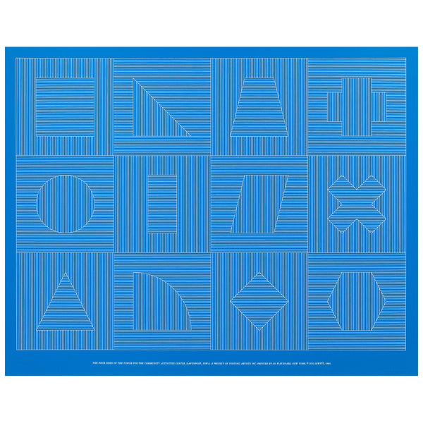 SOL LEWITT "FOUR SIDES OF THE TOWER - BLUE" SILKSCREEN, 1983