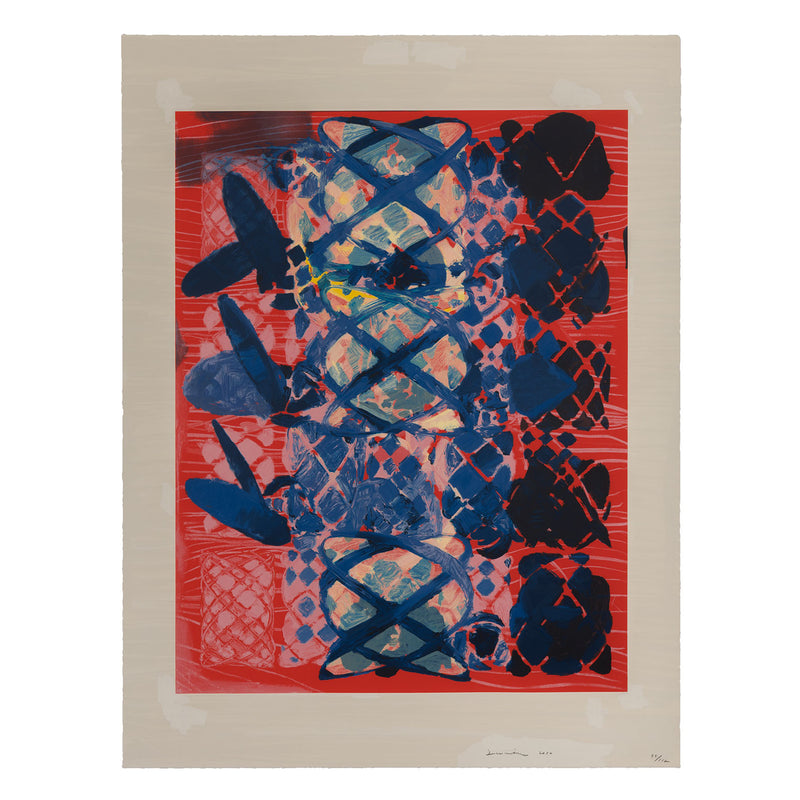 terry winters illustrated set lincoln center edition screenprint 2010 limited edition american artist organic chemistry red art red print serigraph collect terry winters american art