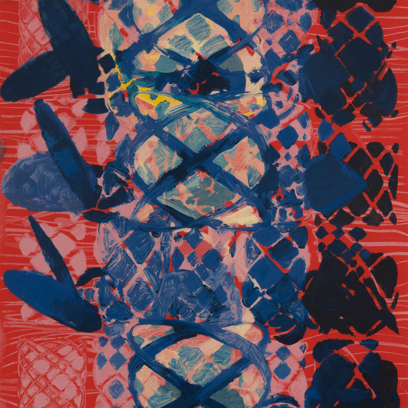 terry winters illustrated set lincoln center edition screenprint 2010 limited edition american artist organic chemistry red art red print serigraph collect terry winters american art signed 