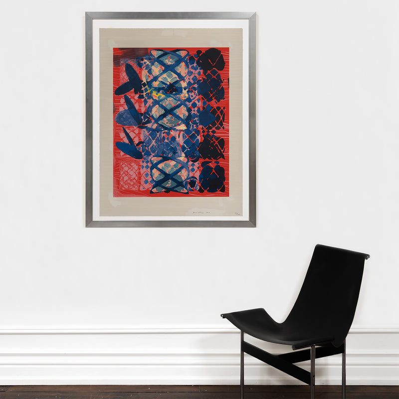terry winters illustrated set lincoln center edition screenprint 2010 limited edition american artist organic chemistry red art red print serigraph collect terry winters american art signed 