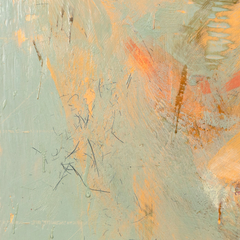 Tony Scherman "Cream of Denmark" Encaustic painting, 2014. Close up portrait of a woman.