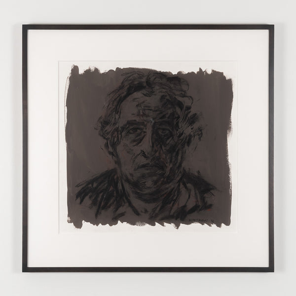 william kentridge self portrait original charcoal drawing work on paper layered meaning apartheid south african politics artist 1992