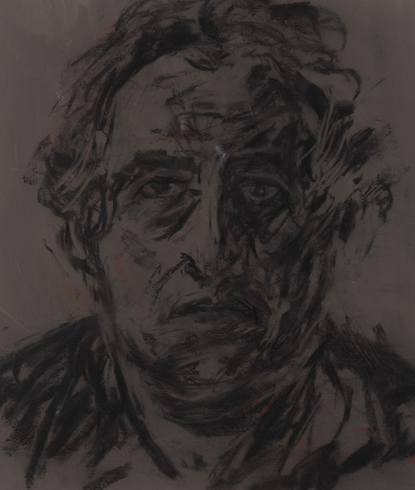 william kentridge self portrait original charcoal drawing work on paper layered meaning apartheid south african politics artist 1992