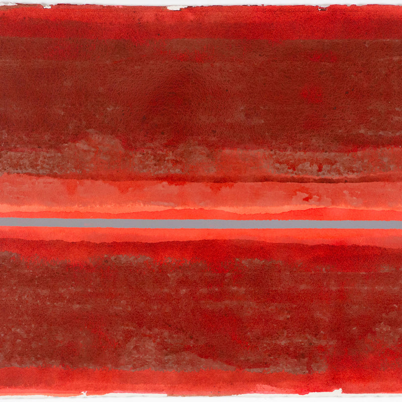 William Perehudoff, "Color Field Study in Red" (aka "Red Dawn")  Gouache on paper  Signed and dated 79 by the artist, bottom right  22.5"H 30"W (work)  25.75"H 33.25"W (framed)  Very good condition  Provenance: The Collection of Theo Waddington (London, UK), Fine Art Gallery Resale Gallery Caviar20 Toronto