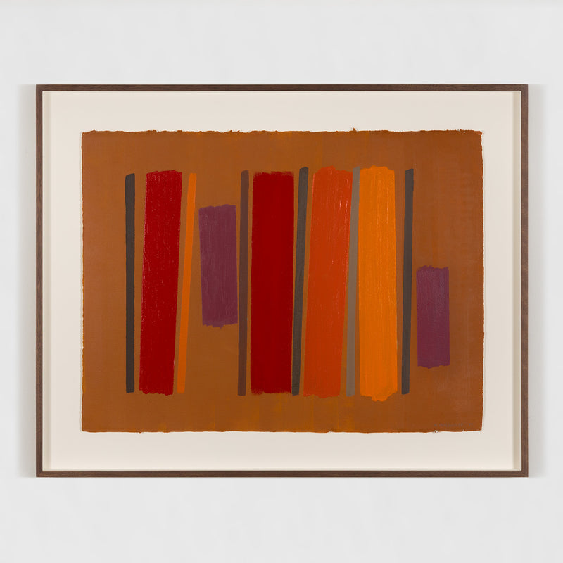 WILLIAM PEREHUDOFF "AUTUMN" ACRYLIC ON PAPER, 1979