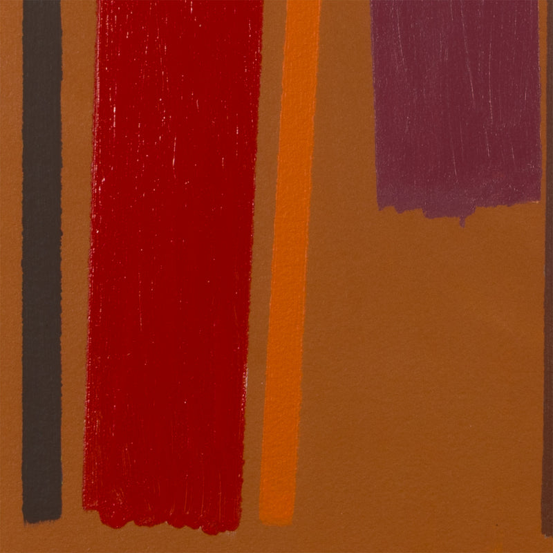 WILLIAM PEREHUDOFF "AUTUMN" ACRYLIC ON PAPER, 1979