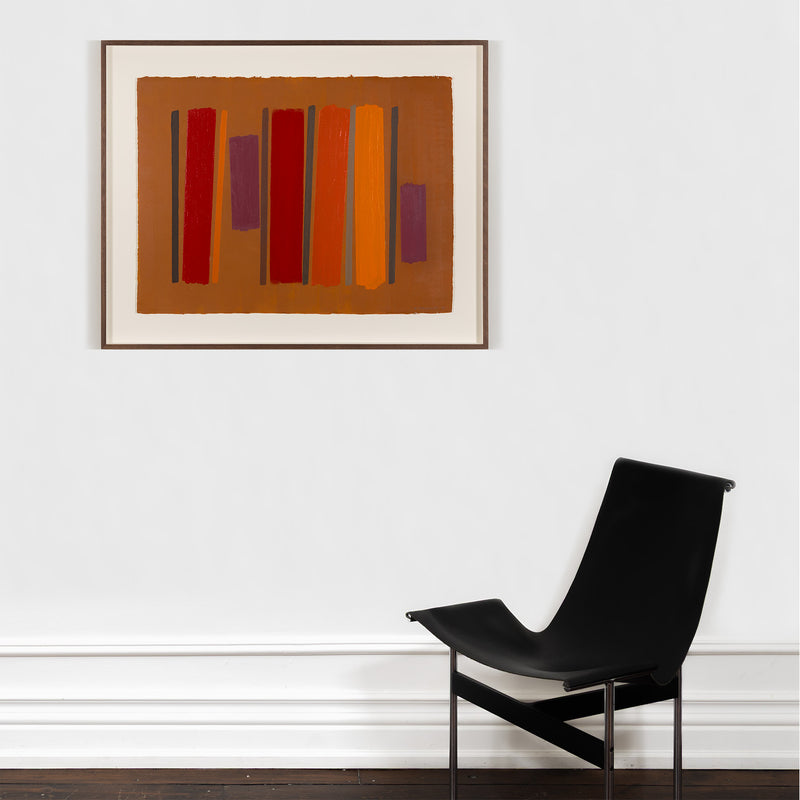 WILLIAM PEREHUDOFF "AUTUMN" ACRYLIC ON PAPER, 1979