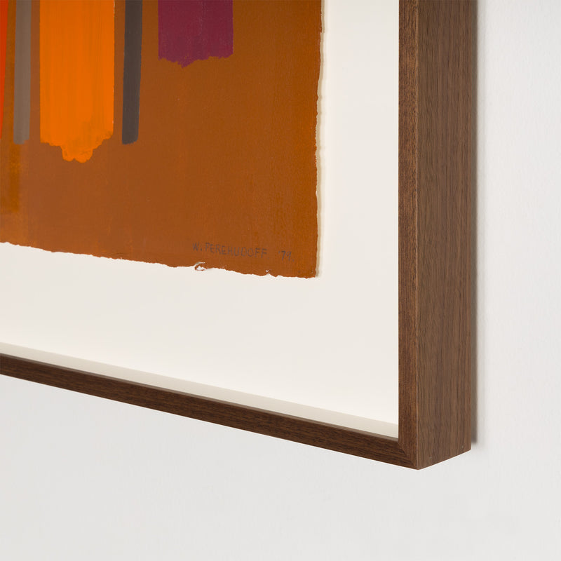 WILLIAM PEREHUDOFF "AUTUMN" ACRYLIC ON PAPER, 1979