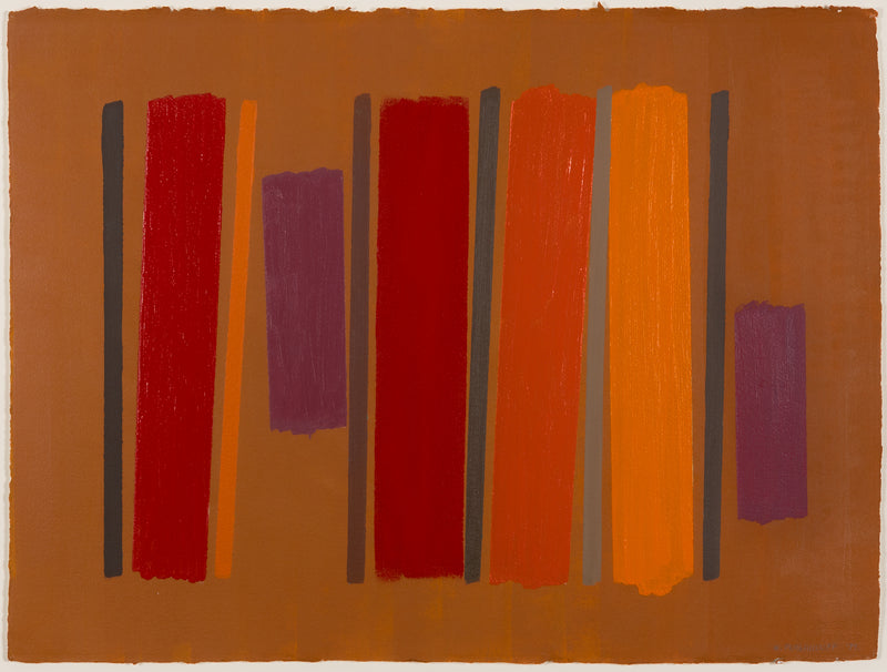 WILLIAM PEREHUDOFF "AUTUMN" ACRYLIC ON PAPER, 1979