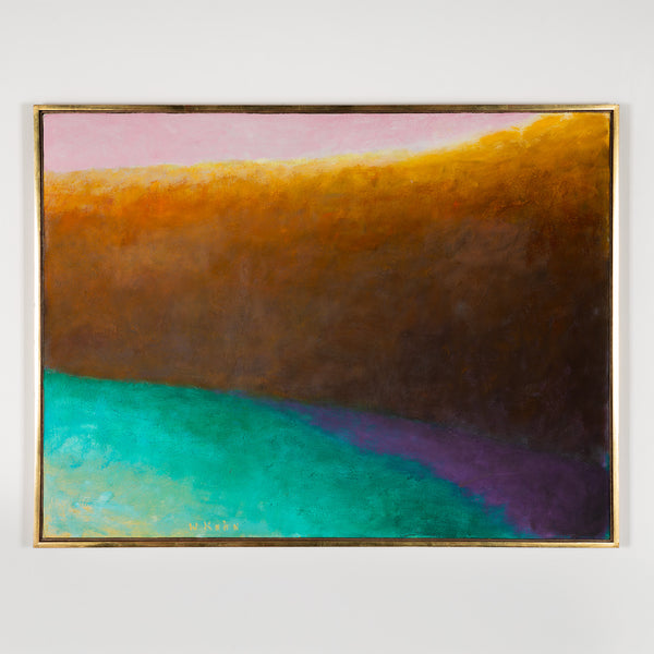 WOLF KAHN "MORNING OVER THE RIDGE" OIL ON CANVAS, 1992