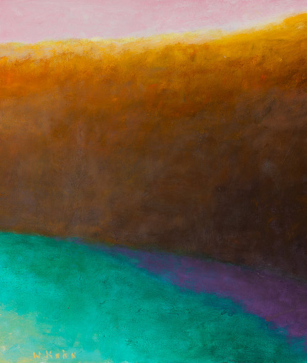 WOLF KAHN "MORNING OVER THE RIDGE" OIL ON CANVAS, 1992