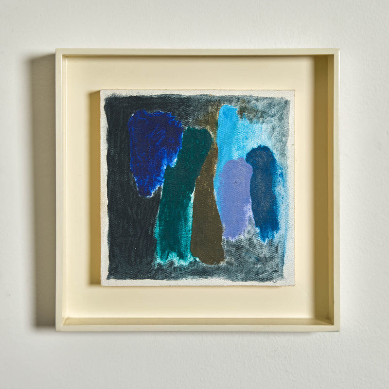FRIEDEL DZUBAS "MERGING DARKNESS" PAINTING, 1974