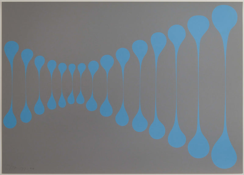 HAROLD TOWN "BLUE GREY STRETCH" LITHO, 1971