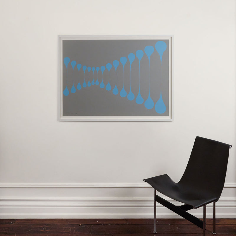 HAROLD TOWN "BLUE GREY STRETCH" LITHO, 1971