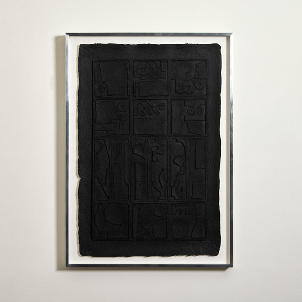LOUISE NEVELSON "MOON GARDEN" CAST PAPER RELIEF, 1976
