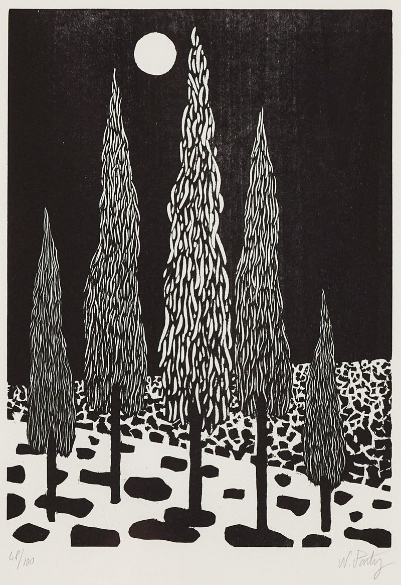 Nicolas Party "Trees" Woodcut, 2020