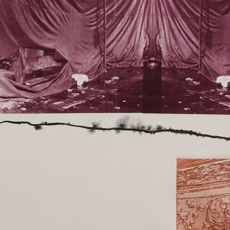 Famous American pop artist Robert Rauschenberg "Aquafix" Photolithograph, 1981.