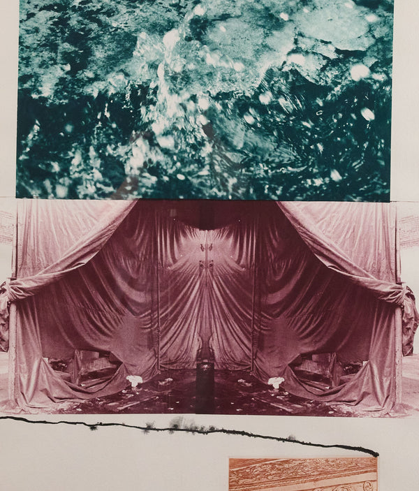 Famous American pop artist Robert Rauschenberg "Aquafix" Photolithograph, 1981.