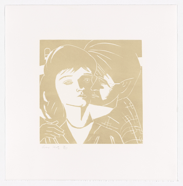 ALEX KATZ "ERIC AND ANNI" WOODCUT, 1986