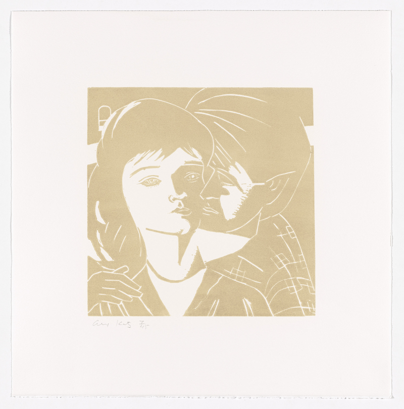 ALEX KATZ "ERIC AND ANNI" WOODCUT, 1986