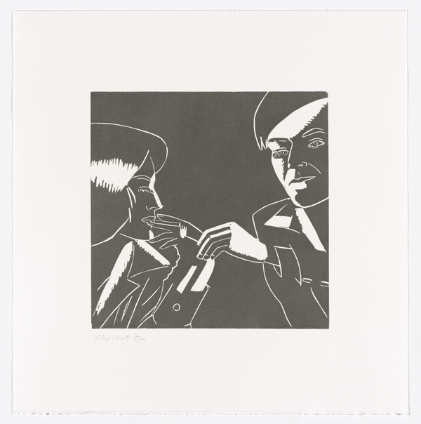 ALEX KATZ "CARTER AND PHYLLIS" WOODCUT, 1986