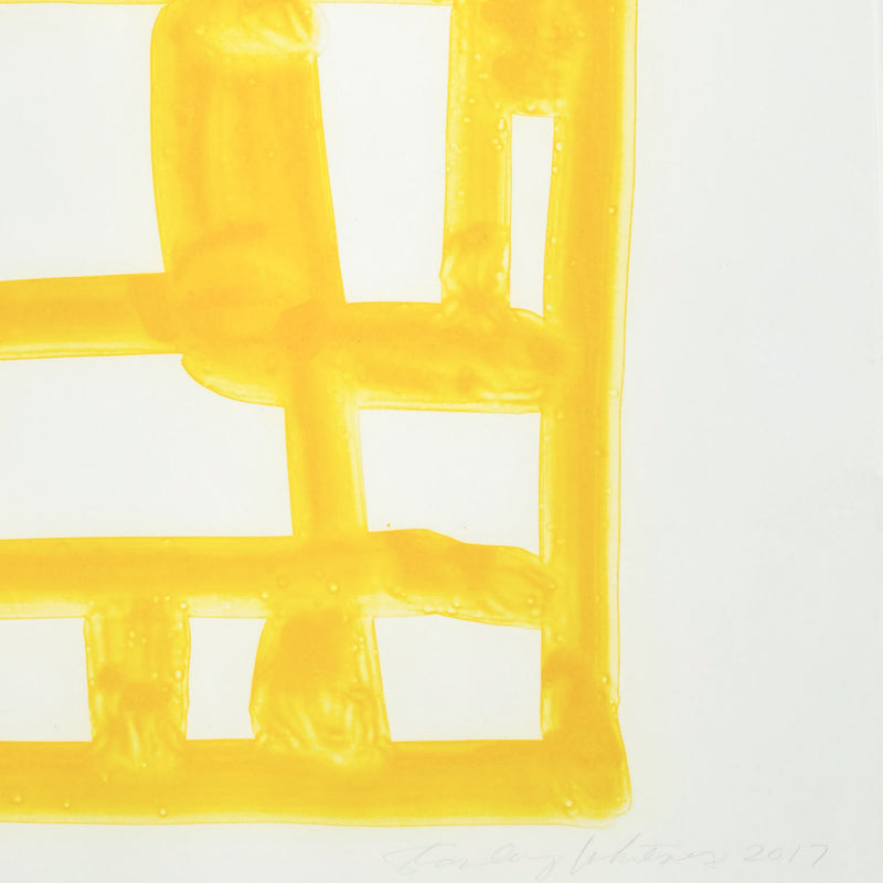 STANLEY WHITNEY "CANARY GRID" ETCHING, 2017