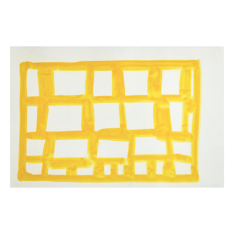 STANLEY WHITNEY "CANARY GRID" ETCHING, 2017