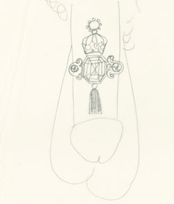 ANDY WARHOL "THE CROWN JEWELS" DRAWING, 1956