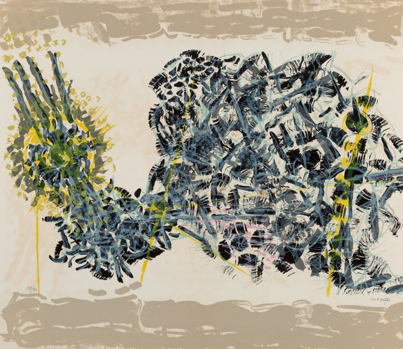 RIOPELLE "LE SABLIER 1" LITHO, 1979