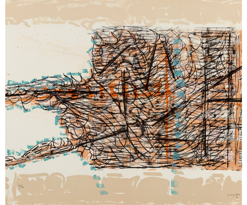 RIOPELLE "LE SABLIER 2" LITHO, 1979