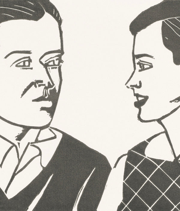 ALEX KATZ "JULIAN AND JESSICA" WOODCUT, 1986
