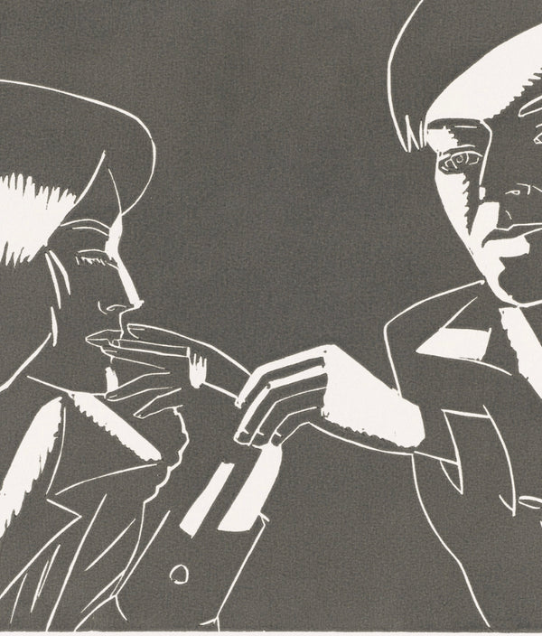 ALEX KATZ "CARTER AND PHYLLIS" WOODCUT, 1986