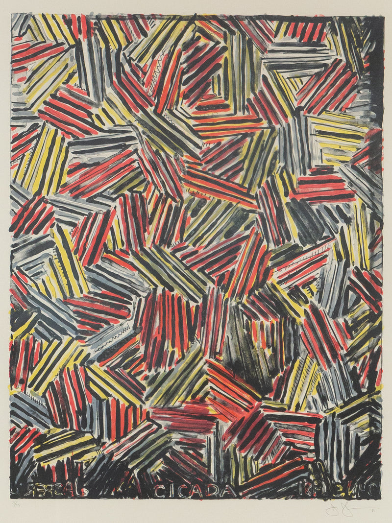 Jasper Johns, Cicada, Lithograph, 1981, Caviar20, prints, American Artist, American print art