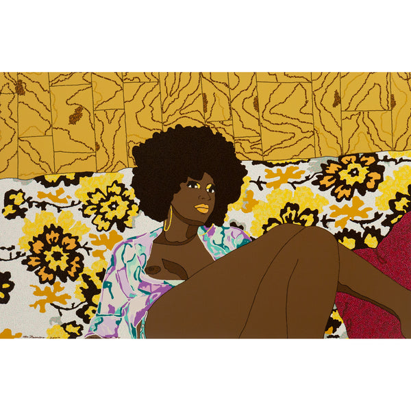 Mickalene Thomas, Why Can't We Sit Down, Screenprint, 2006, print Caviar20