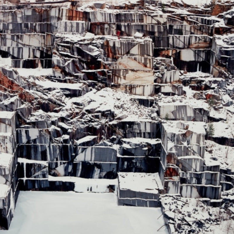 Edward Burtynsky, Canadian Art, "Rock of Ages #14, Abandoned Granite Section, E.L. Smith Quarry, Barre, Vermont"  Chromogenic print, 1992  Signed by the artist in ink with printed title, date, and edition  AP1 on an artist's label on verso  40"H 50"W (work)  49"H 59"W (framed)  From an edition of 5  Very good condition.