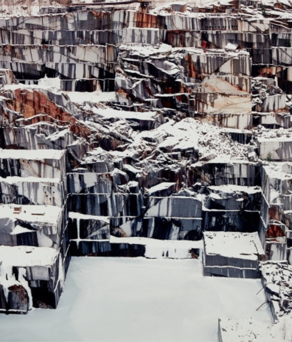 Edward Burtynsky, Canadian Art, "Rock of Ages #14, Abandoned Granite Section, E.L. Smith Quarry, Barre, Vermont"  Chromogenic print, 1992  Signed by the artist in ink with printed title, date, and edition  AP1 on an artist's label on verso  40"H 50"W (work)  49"H 59"W (framed)  From an edition of 5  Very good condition.
