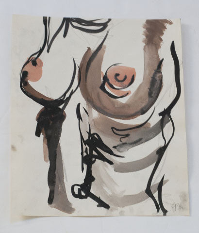 CHARLES PACHTER "TORSO" DRAWING, 1962